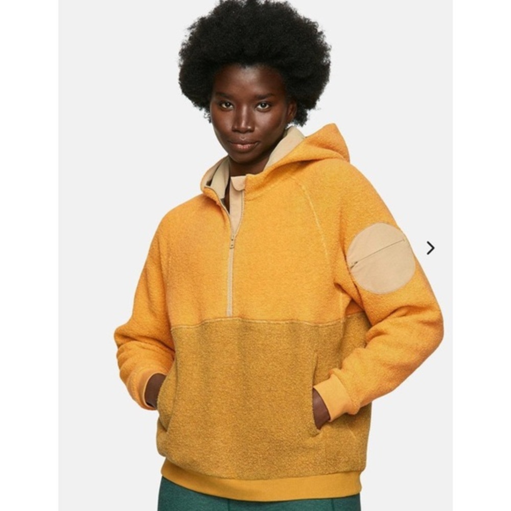 Outdoor Voices Yellow Megafleece half Zip Hoodie